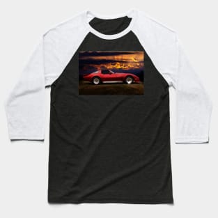 Corvette Stingray, Red Corvette Baseball T-Shirt